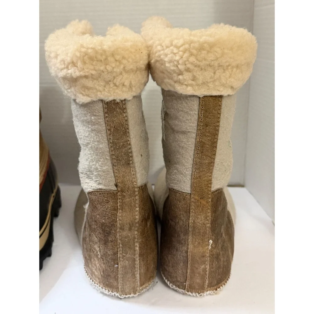 Sorel Caribou Mens NM1872-211 Brown Waterproof Leather Snow Boots Size 11